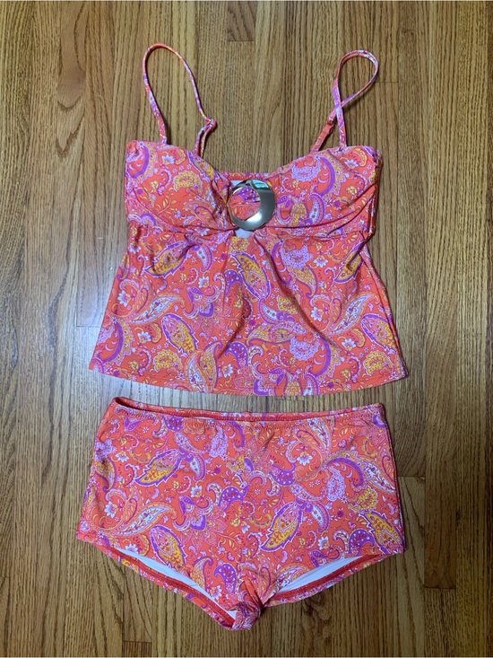 Sunshine 79 Other - Sunshine 79 swimsuit - pink paisley tankini set with high rise swim shorts, 6